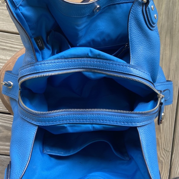 Coach Bags Coach Edie Shoulder Bag 3 Pebbled Leather Purse Blue